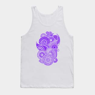 Abstract Mandala design (purple on white) Tank Top